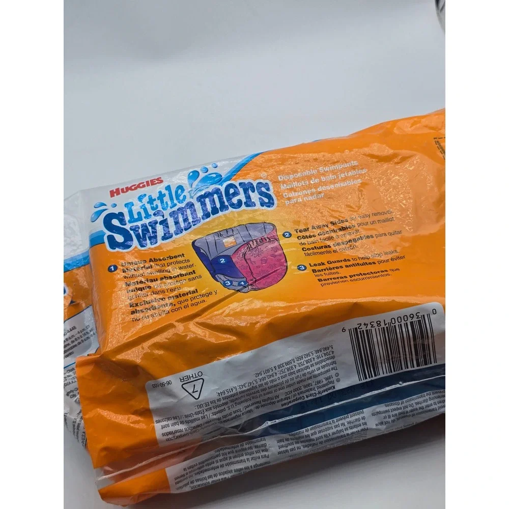 Vintage 1999 Huggies Little Swimmers Disposable Swim Diapers Set of 4 Size Med